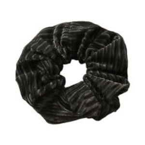 BOGO Large Black Striped Velvet Scrunchies